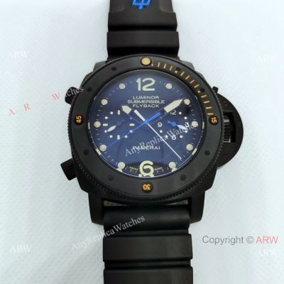 Panerai Submersible Flyback PAM615 All Black Watch 47MM